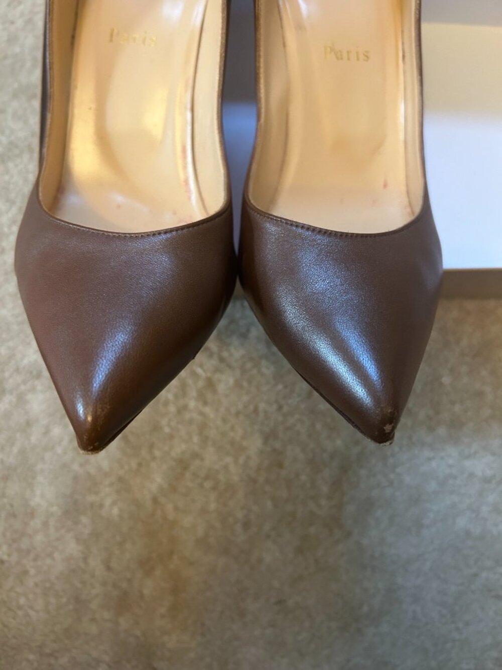Christian Louboutin Hot Chick 100 Nappa Irise Pumps, Brown (Biscotto) Size 40.5 - Picture 5 of 16